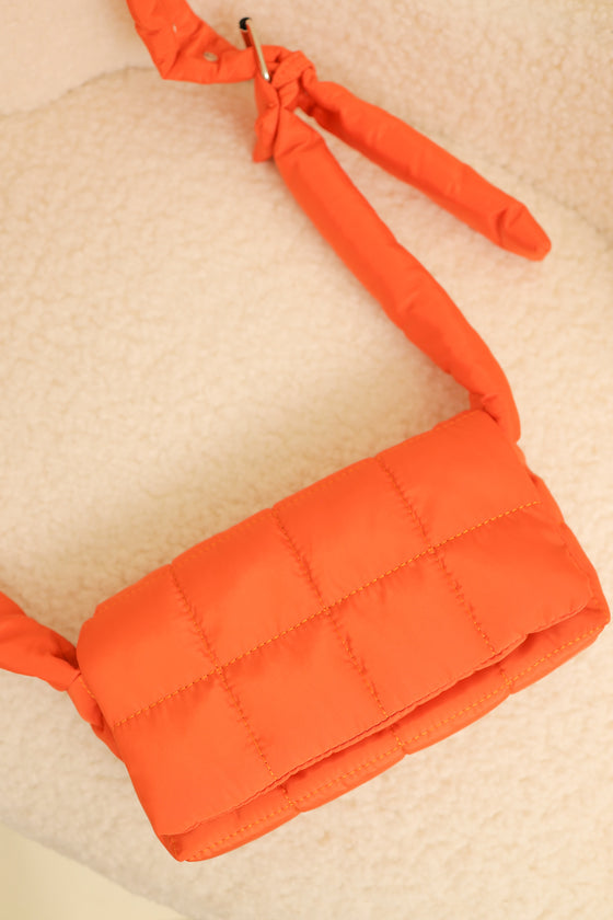 Puffer Crossbody Bag Orange