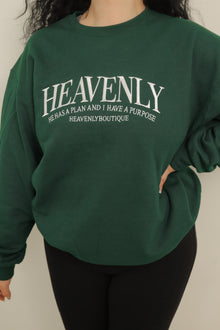  Heavenly Forest Green Crewneck Sweater
