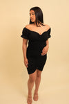 THE RUCHED DRESS BLACK