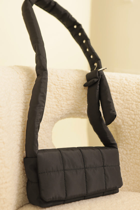 Puffer Crossbody Bag Black