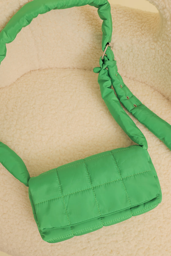 Green Bonita Puffer Crossbody Bag
